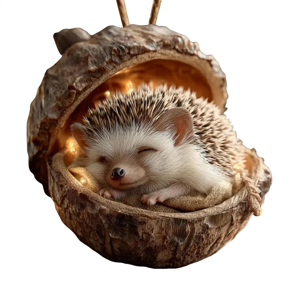 2D Animal Christmas Ornaments Seasonal Decoration Hangable Holiday Decorations for Home Office Living Room Study Garden