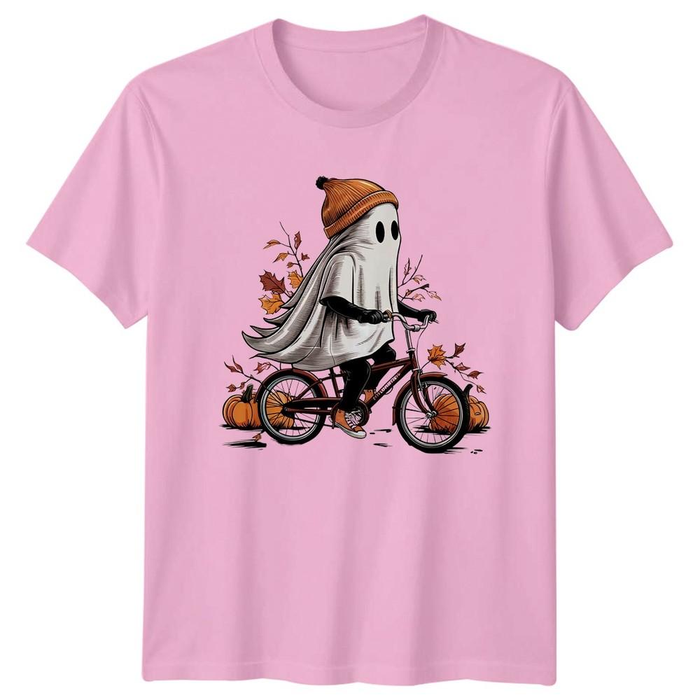Little Ghost Cycling Halloween Tee Unisex Unisex Unisex Graphic Autumn Ride