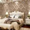 Europäischer Stil Damaskus Tapete Wohnzimmer TV Sofa Schlafzimmer 3D Relief Vlies Nachttisch Wandpapier Luxus Heimdekor 3D Tapeten