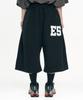 EASY NO EASY One-Pleat Bermuda Sweatpants - Black