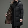 Doudoune à Capuche Mi-Longue pour Homme - Manteau d'Hiver Épais, Chaud et Décontracté