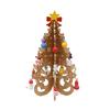 Christmas Tree Children's Handmade DIY Stereo Wooden Christmas Tree Scene Layout Christmas Decorations Ornaments 17 19cm Height