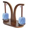 Hot Magnetic Double Yarn Holder Spinner Rotating Pendulum Knitting Stand Wooden Crochet Yarn Spindle Sewing Tool