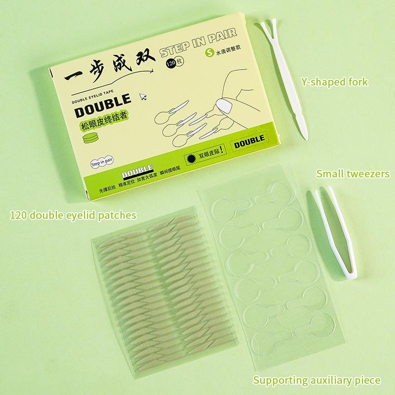 120Pcs/Box Double Eyelid Stickers With Handle Natural Invisible And Long-Lasting Shaping Big Eye Beauty Tapes Lift Eyelids
