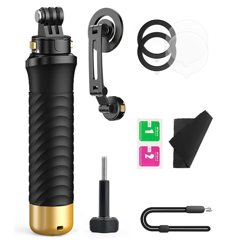 JX-FLB02-M For GoPro Hero 12/11/10 Action Camera Floating Hand Grip+Magnetic Base+Phone Holder A