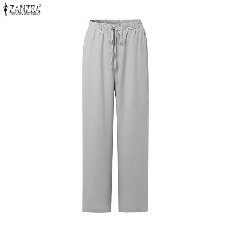 ZANZEA Two Piece Suit Women Cold Shoulder Long Sleeve Irregular Blouse and Pants Sets