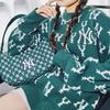 New MLB Artificial Leather Hobo Bag Shoulder Bag Handbag Shoulder Bag Unisex Dark Green 3ABQS102N-50GND