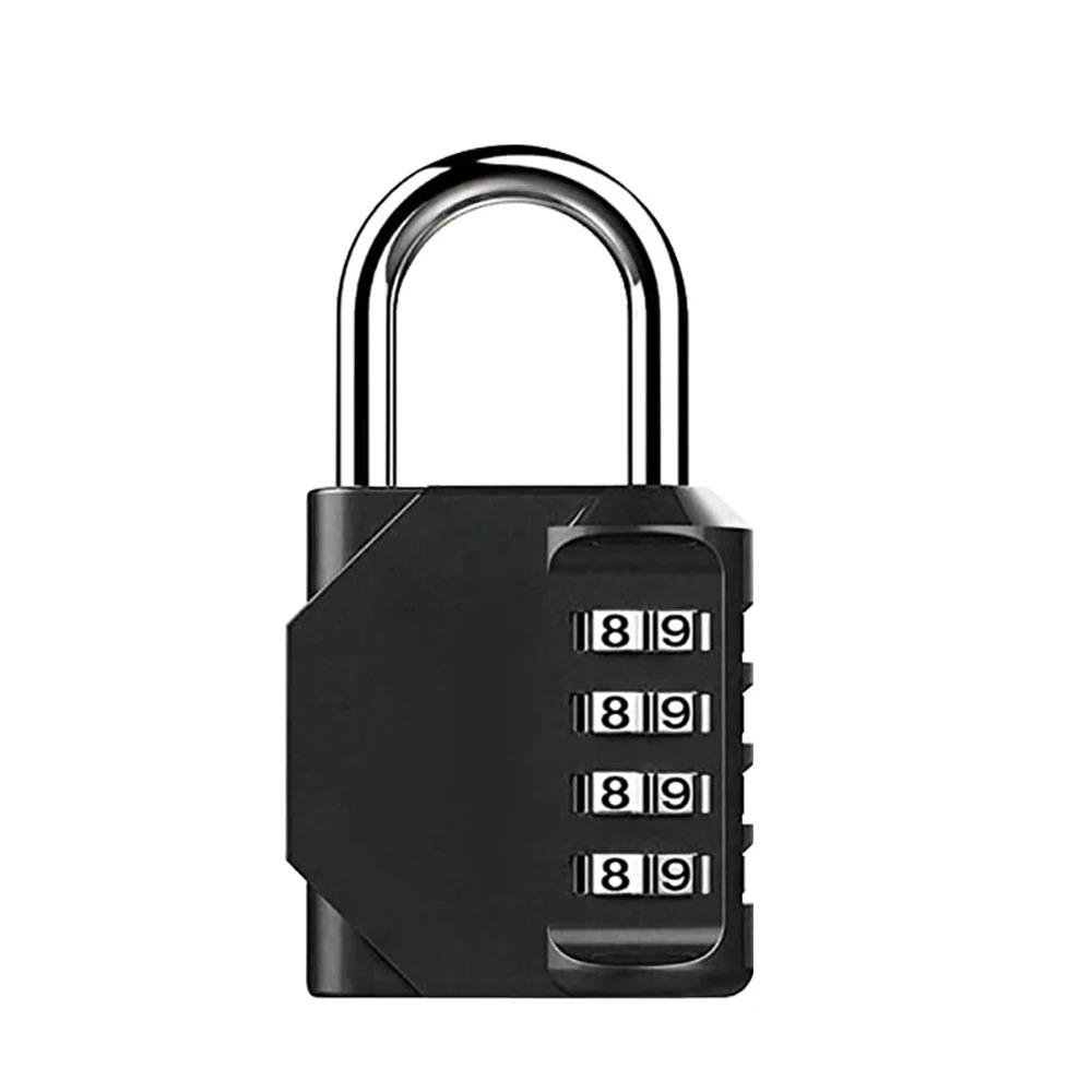 4-Digit Resettable Combination Padlock: Heavy-Duty, Waterproof, Single Piece for Outdoor Protection