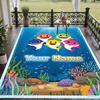 Custom Text Baby Shark Pattern Floor Rug Soft Indoor Carpet Mat Living Room Bedroom