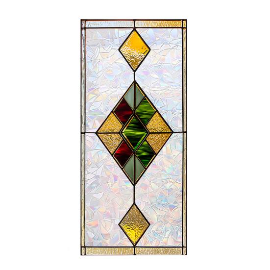 Stained Glass Window Privacy Film Vintage Decorative Frosted Static Cling Waterproof Reusable UV Sun Blocking Glass Sticker Cover