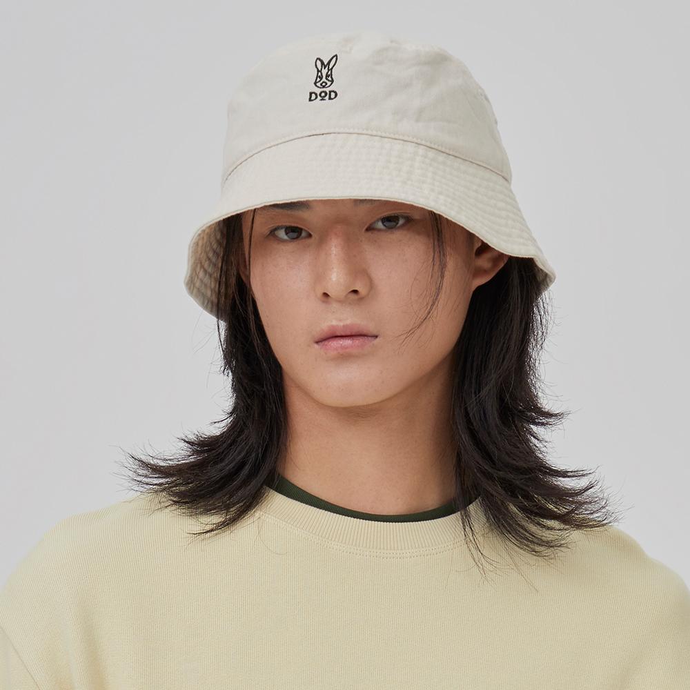DOD Cotton Basic Bucket Hat - Ivory Dark