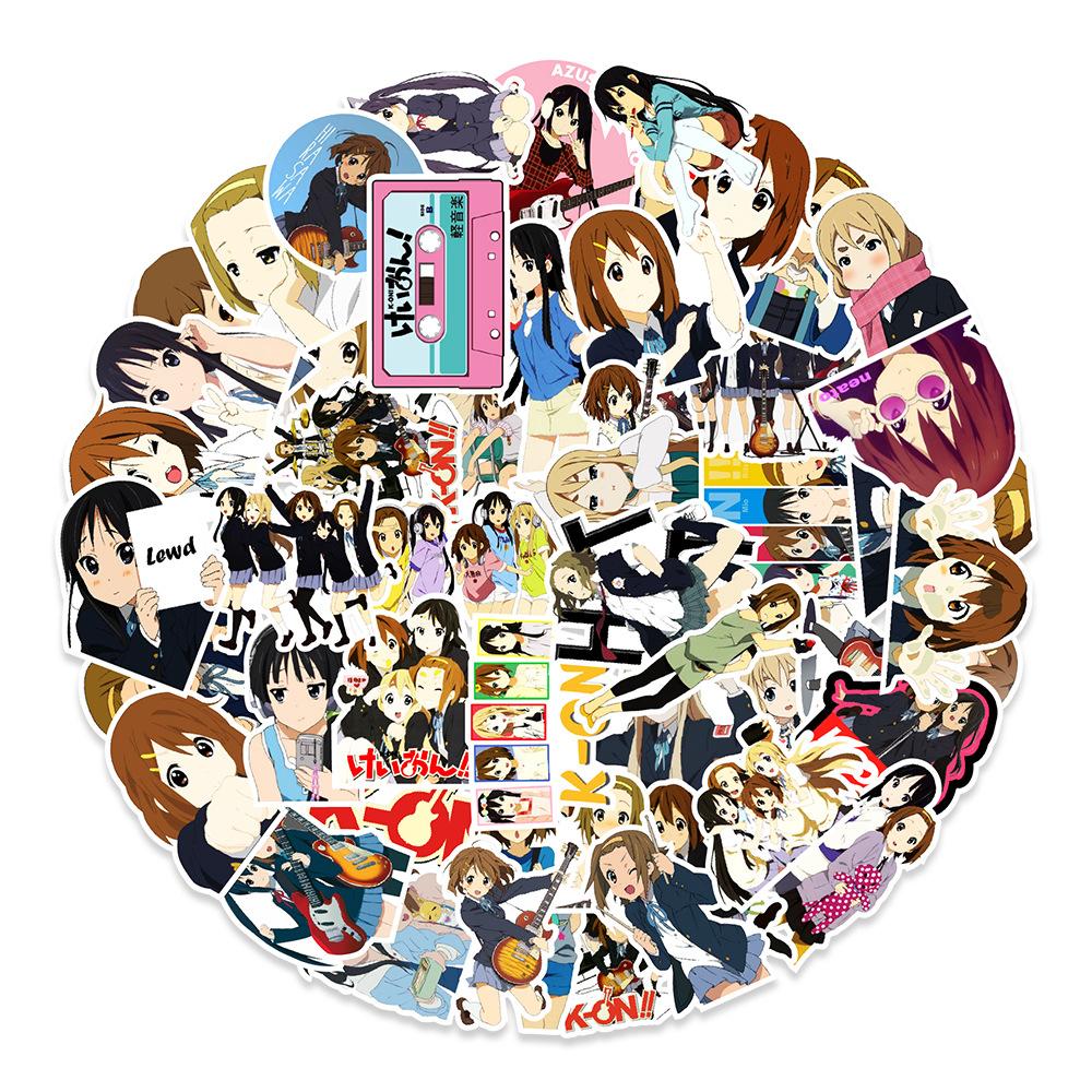 50 Anime Light Voice Girl Graffiti Stickers Mobile Phone Notebook Kettle Decoration Stickers