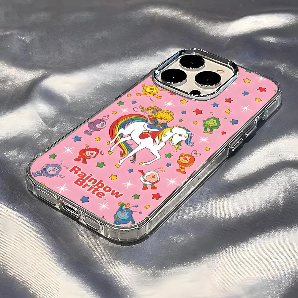Cute Rainbow B-BriteS Phone Case For IPhone 17 Pro Max 16 15 14 Pro Max IPhone 13 Pro Max 11 Plus Transparent Cover