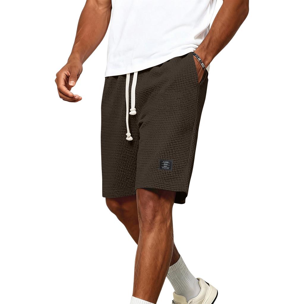 Herren Sommer Kordelzug Gerade Beine Shorts Lässig Locker Sportshorts