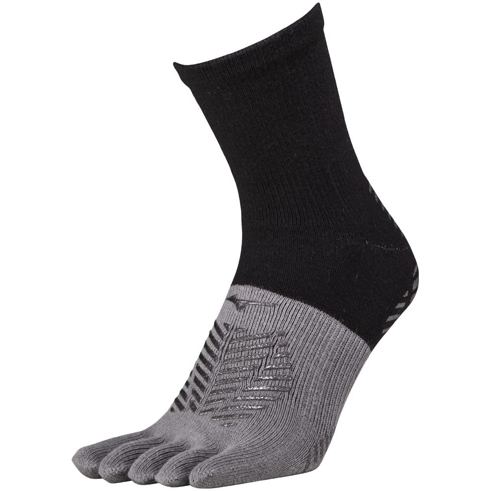 Mizuno Zero Glide Short Soccer Size Cm Socks, Five-Toe Grip, Black, 25.0-27.0 (P2MX2510)