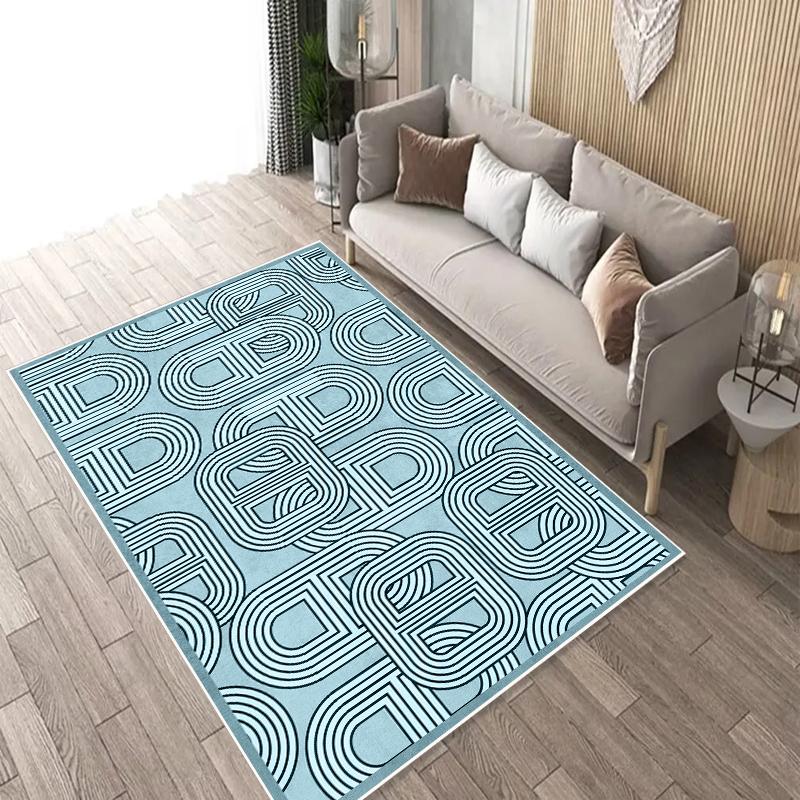 Nordic Style Geometric Carpets for Living Room Luxury Abstract Rugs for Bedroom Decor Soft Non-slip Lounge Sofa Side Floor Mats