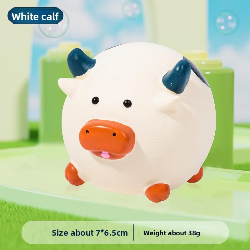 Latexspielzeug, Runde Schweinekopf- und Hühnerkopf-Bälle mit Geräuschfunktion, Spielzeug für Haustiere zum Zahnen und zur Zahnreinigung, Hundespielzeug