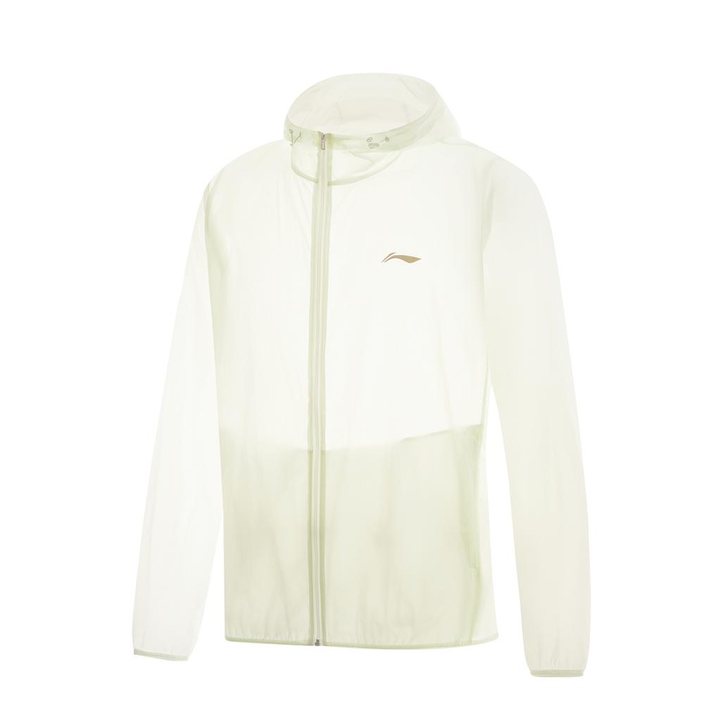 Li-Ning Comfortable Dry Soft Shell Outdoor Sports Breathable Quick-Dry Waterproof UV Protection Clothing Men Sportswear Off-White AFDU459-8