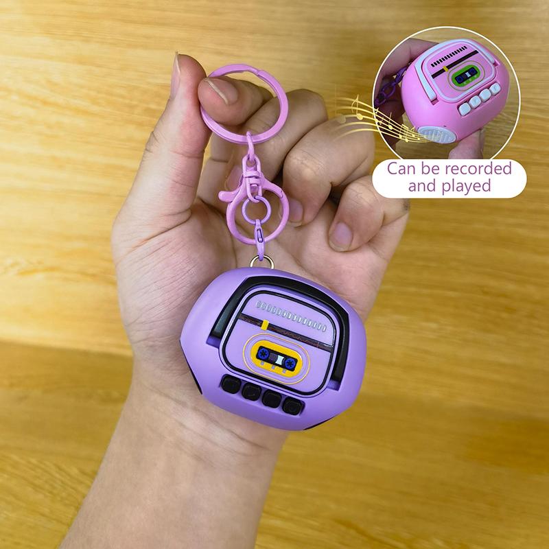 Nostalgic Mini Retro Radio Toys Creative Fun Recordable Keychain Pendant Simulation Radio Children'S Sound Toys Gifts