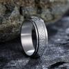 Vintage Stainless Steel Viking Celtic Knot Rune Rings for Men Women Rotatable Fidget Anxiety Spinner Ring Retro Amulet Jewelry