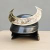 Handgefertigter Stahl-Samuraihelm mit Mondsichel-Kamm – Mittelalterliche Kabuto-Rüstungsreplik, Tragbarer Kriegerhelm, Sammlergeschenk