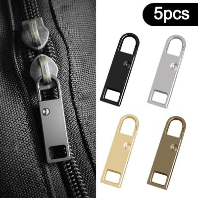 5 STUKS Metalen Rits Trekker Vervanging Lipje Rits Schuivers Kop Rits Kop Afneembaar Rugzakken Portemonnees Reparatie Naaiaccessoires