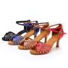 Women's Latin Dance Shoes Satin Dancing Shoes Salsa Party Ballroom Dancing Shoes High Heeled 7cm