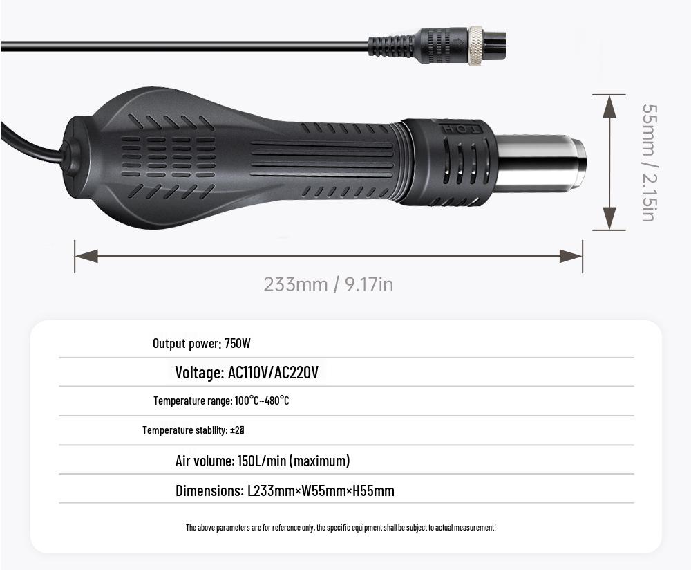 JCD8898 2-in-1 Soldering Iron & Hot Air Gun Station for Mobile Phone & Electronics Repair