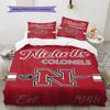 Nicholls State Colonels Pattern Bedding Set Quilt Cover Pillowcase Home Decor Gift (1 * Duvet Cover + 2 * Pillowcase, Without Core)