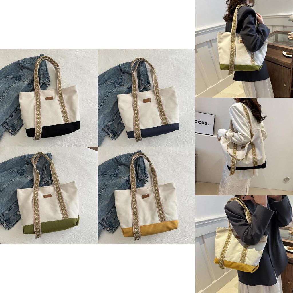 Stylish Canvas Tote Bag For Women Large Capacity Perfect For Students Everyday Use