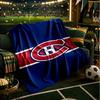 Canadiens Hockey Team Throws Blanket Flannel Blankets Plush for Couch Bed Gifts for Men Women Travel Picnic Blanket Christmas Fan Gifts