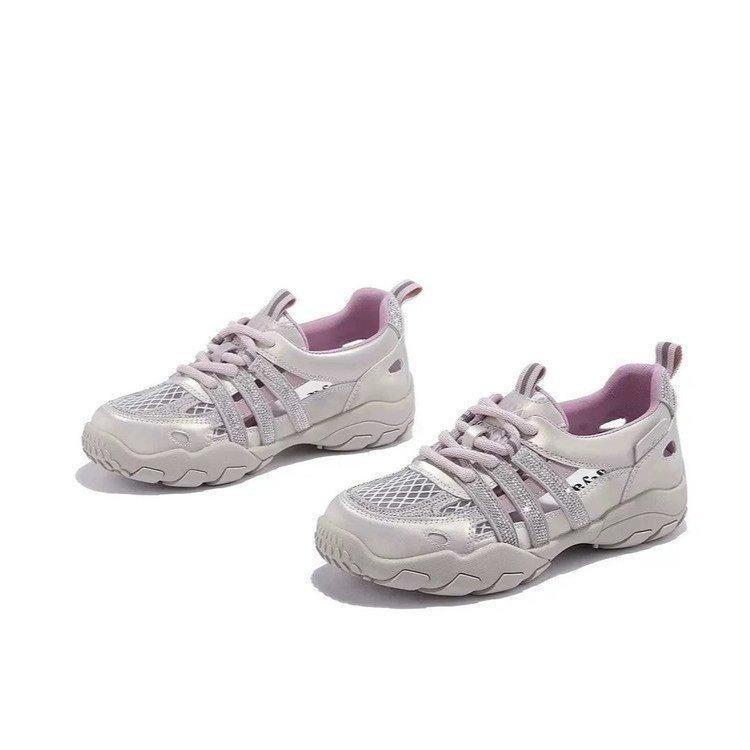 Thick-soled mesh breathable dad shoes women's 2025 new summer versatile and lightweight small casual sports shoes trendy shoes