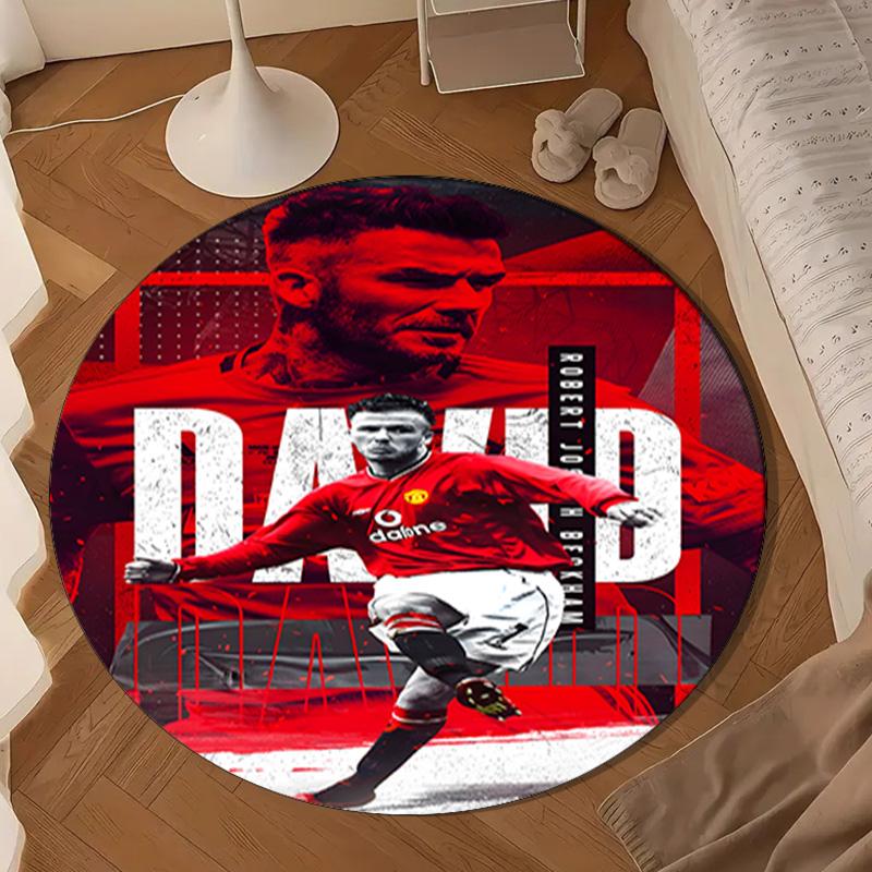 David Manchester United Legend Round mat Home Decor, Chair rug For livingroom,Bedroom, doormat home decor Birthday Gift Christmas Gifts