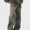 Jeans Men's Loose Straight Wide Legs American High Street Vibe Pants Trendy Brand Ruffian Handsome Trousers Washed and Wear-resistant