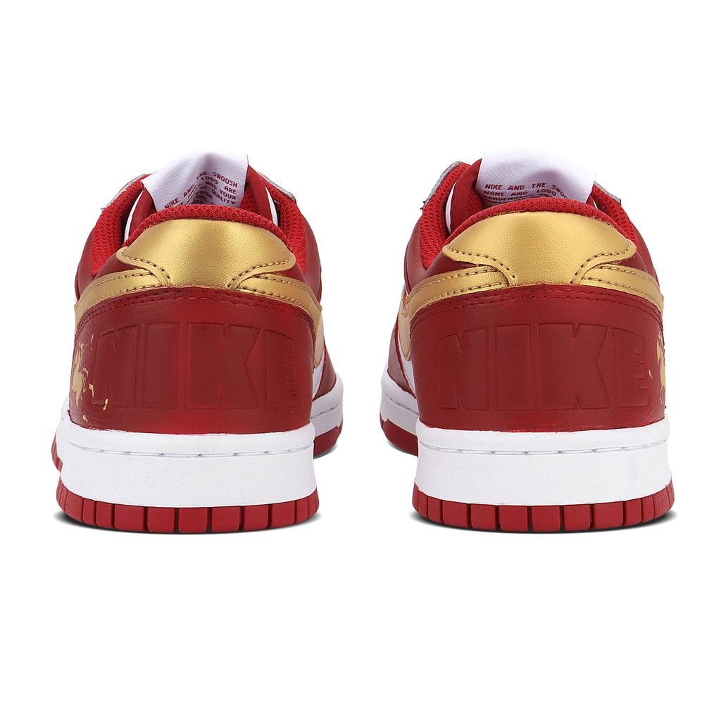 Nike Big Low Top Skateboard Shoes Men's Gold Red 355152-150(Team1455-)