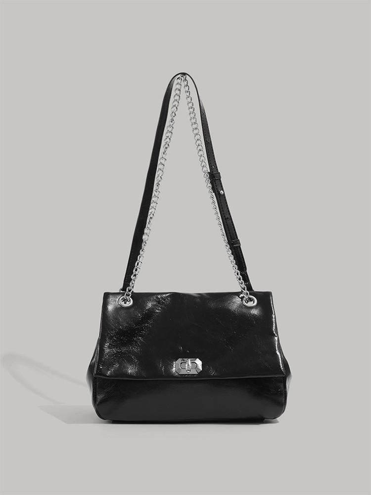 

Bag Women s 2025 New Underarm Bag Fashion Versatile Chain Small Square Bag Niche Premium Commuter Single Shoulder Oblique Span чёрный