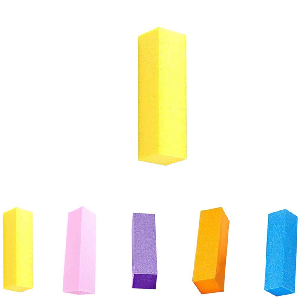 VÝPRODEJ 5 barev brusný papír Art Sanding Buffer Block Leštící pilník Manikúra
