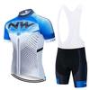 Unisex Cycling Jersey Set Short Sleeve Bib Shorts Breathable Moisture Wicking Bike Wear