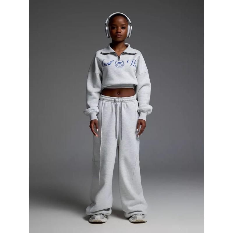 Womens Casual Streetwear Set Long Sleeve