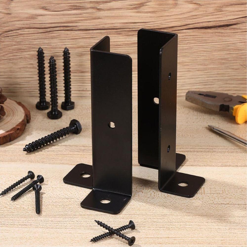 4pcs Corrosion Resistant Fence Post Base Support Pergola Post Base Brackets  Courtyard Outdoor
