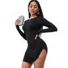 Spot European and American Split-ended Sexy Chain Dress Slim-fit Hip-wrapped Skirt Spice Girl Premium Sense TEMU