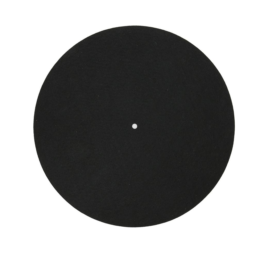 Turntable Slipmat Wool Mat Prevent Vibration Slip Static Record Platter Mat Black Mat for LP Vinyl Record Player
