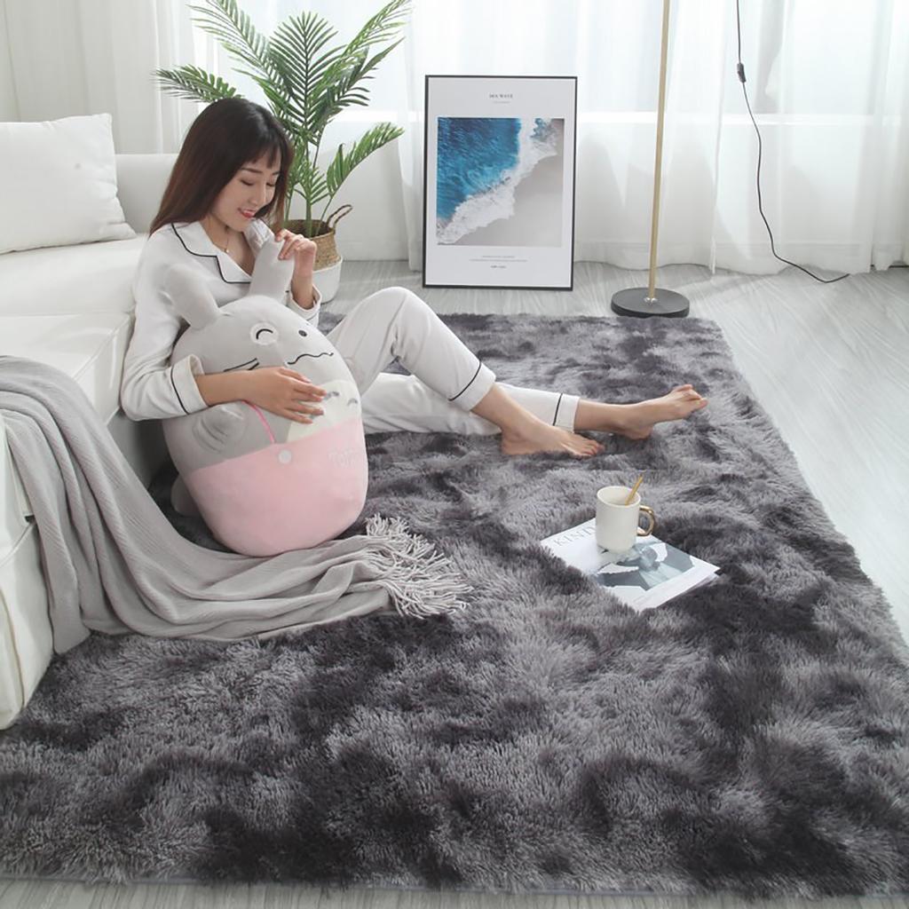 Rugs Motley tie-dye Gradient Bedroom Carpet Long-Fluff Living Room Floor mat Coffee Table Bedside Blanket Rugs Motley tie-dye Gradient Bedroom Carpet Long-Fluff Living Room Floor mat Coffee Table Bedside Blanket