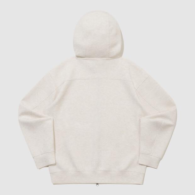 Lecoq Uni Cushion Fabric Loose Fit Zip-Up Hoodie - Oatmeal Qr123Lft13