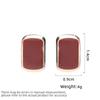 Women's light luxury design elegant Vintage enamel geometric earrings fashionable and versatile, niche design earrings