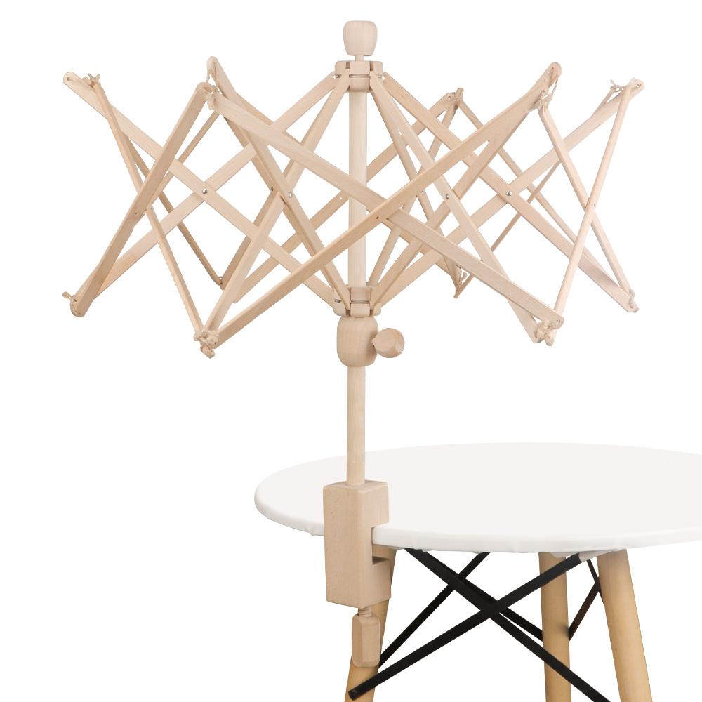 1pcs Manual Umbrella Shape Wooden Yarn Winder- Handcrafted DIY Knitting Crochet Tool for Wool Yarn Thread- No Electricity Needed