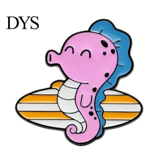 Wear-resistant Animal Brooch Sea Brooch, Cute Marine Creature Creative Metal Badge, Cartoon Summer Style Ocean Styling Hard Enamel Pins for Schoolbag