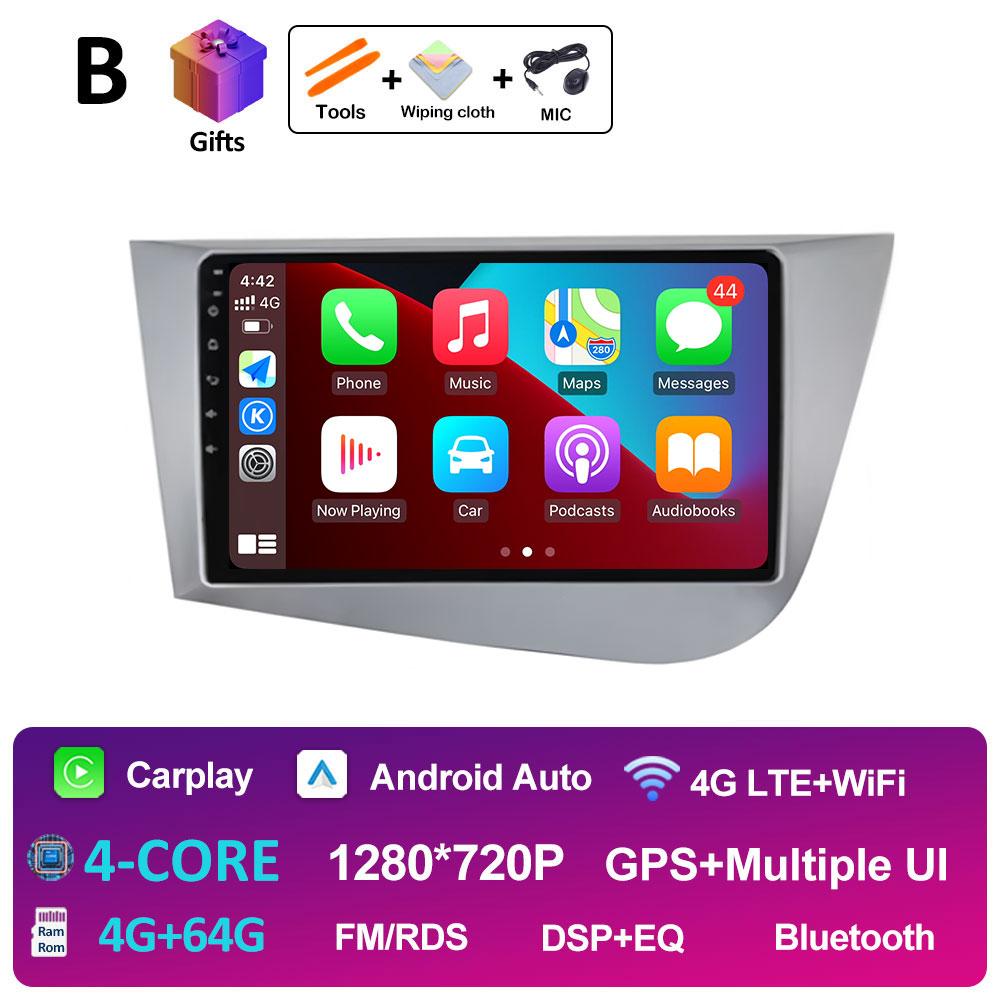 For Seat Leon 2 MK2 Left Hand Drive 2005 2006 2007 2008 - 2012 DSP Stereo GPS Navigation Car Multimedia Video Player Autoradio