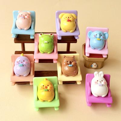 Cute Animal Rocking Chair Figure Toy Mini Figurine Desktop Ornament Toys Boys Girls Gifts
