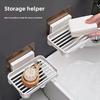 Wall-mounted Hollowed-out Bathroom Storage Box That Prevents Water Accumulation and Does Not Require Drilling